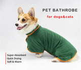 Super Absorbent Dogs Bathrobe Drying Towel | Microfiber Dogs Drying Coat