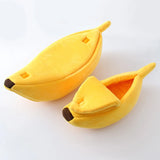 Portable Banana Cat Bed House | Soft Fleece Cat Mat Bed