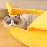 Portable Banana Cat Bed House | Soft Fleece Cat Mat Bed