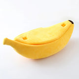 Portable Banana Cat Bed House | Soft Fleece Cat Mat Bed