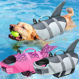Shark Style Dog Life Jacket | Adjustable Dog Life Vest with Handle