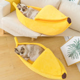 Portable Banana Cat Bed House