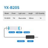  Super Slim LEDs Aquarium Light |Extensible Waterproof Clip on Lamp For Fish Tank |Aquatic Plant Light 18-75CM Extensible|